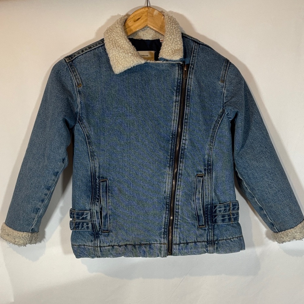 Zara Kids denim shearling Outerwear Collection